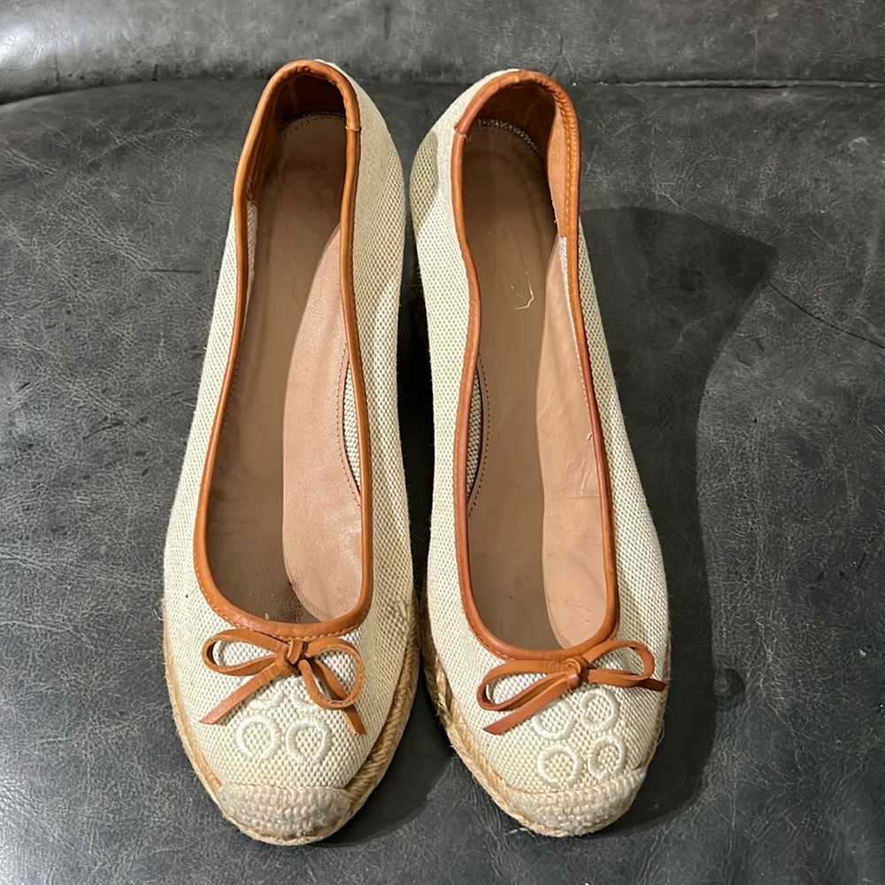 Coach espadrilles Wedge With Bows Size 9
